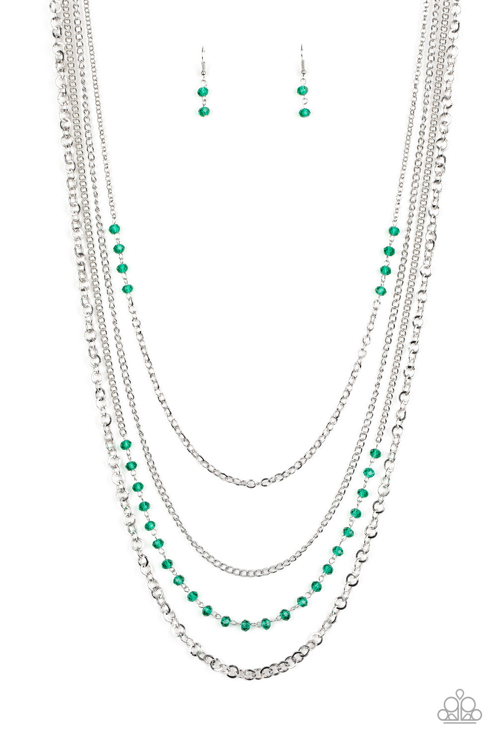 Flickering Lights - Green Necklace