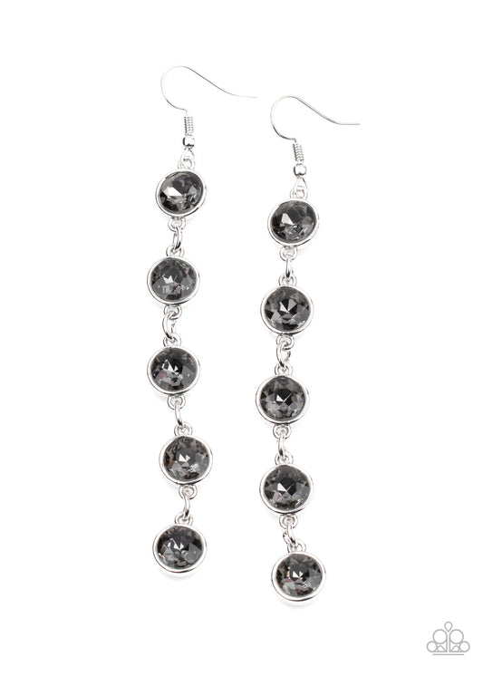 Trickle Down Twinkle - Silver Earrings