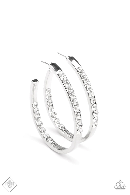 Borderline Brilliance - White Earrings