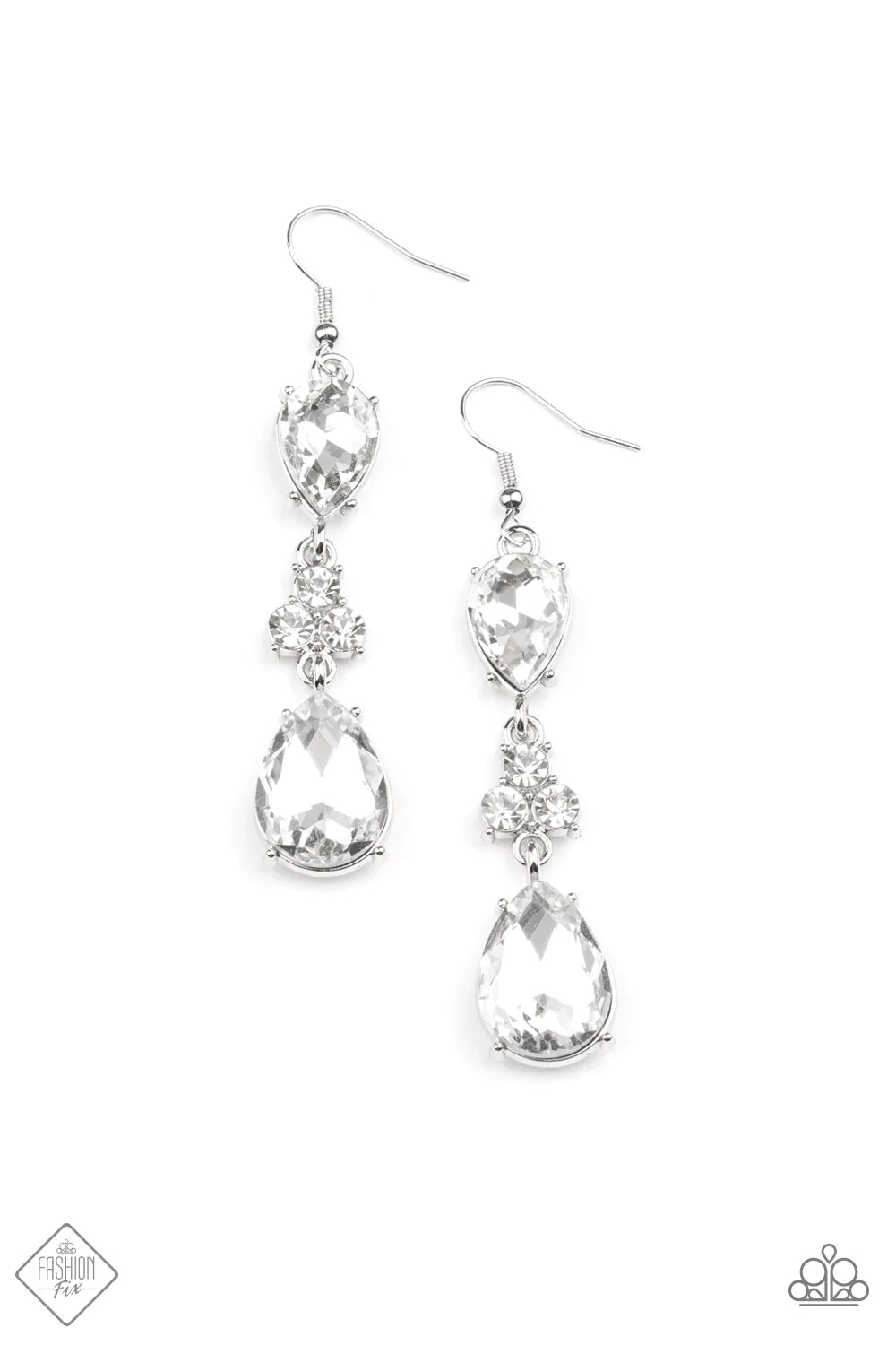 Once Upon a Twinkle -  White Earrings