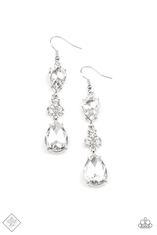 Once Upon a Twinkle -  White Earrings