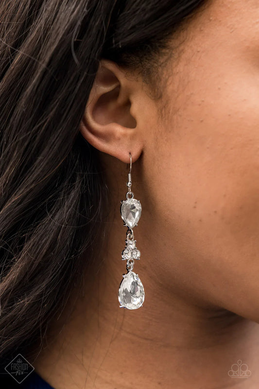 Once Upon a Twinkle -  White Earrings