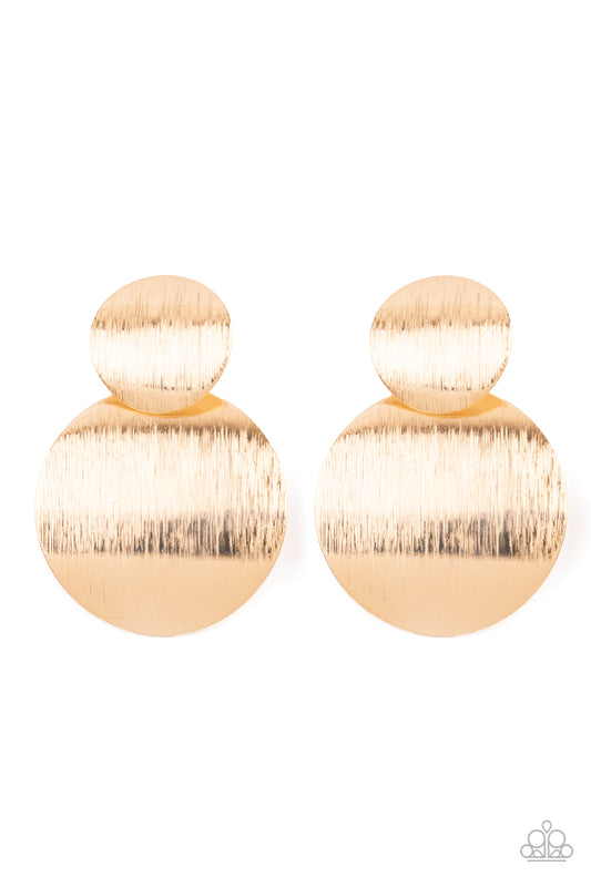 Here Today, GONG Tomorrow - Gold Earrings