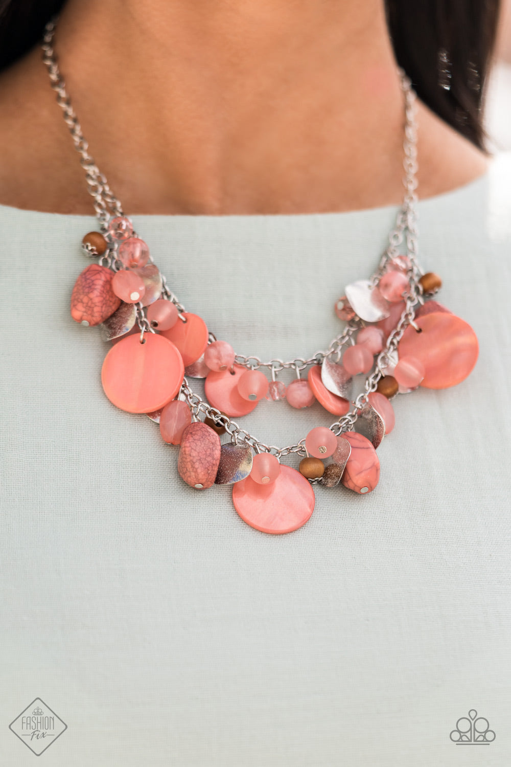 Spring Goddess - Orange Necklace