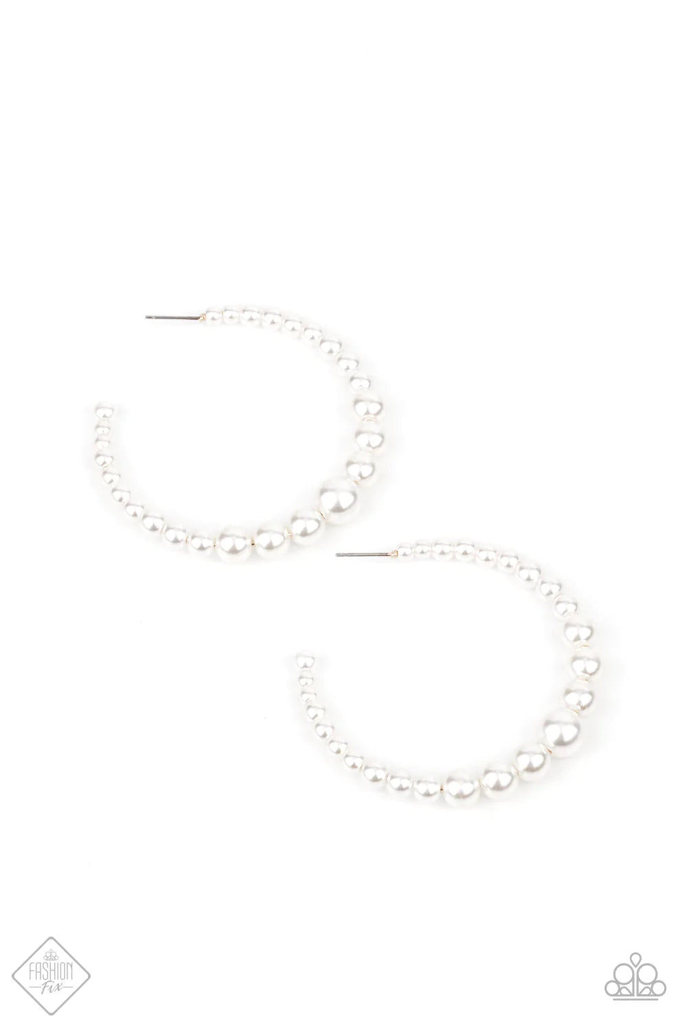 Glamour Graduate - White Earrings