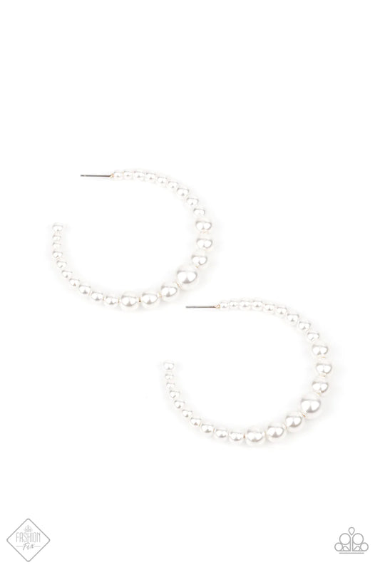 Glamour Graduate - White Earrings