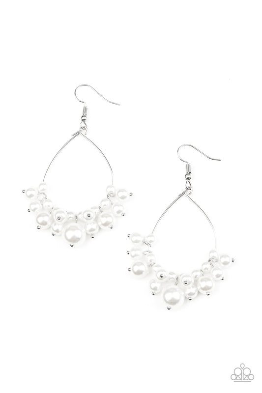 5th Avenue Appeal - White Earrings