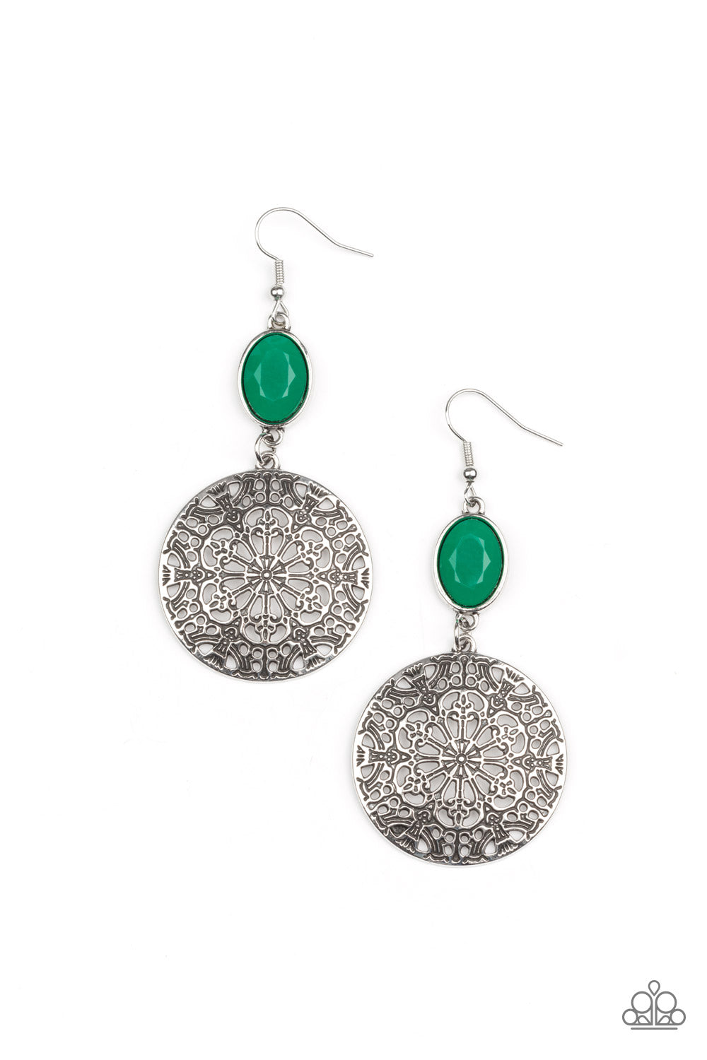 Eloquently Eden - Green Earrings