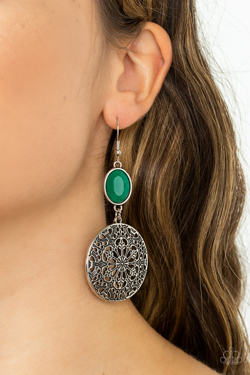 Eloquently Eden - Green Earrings