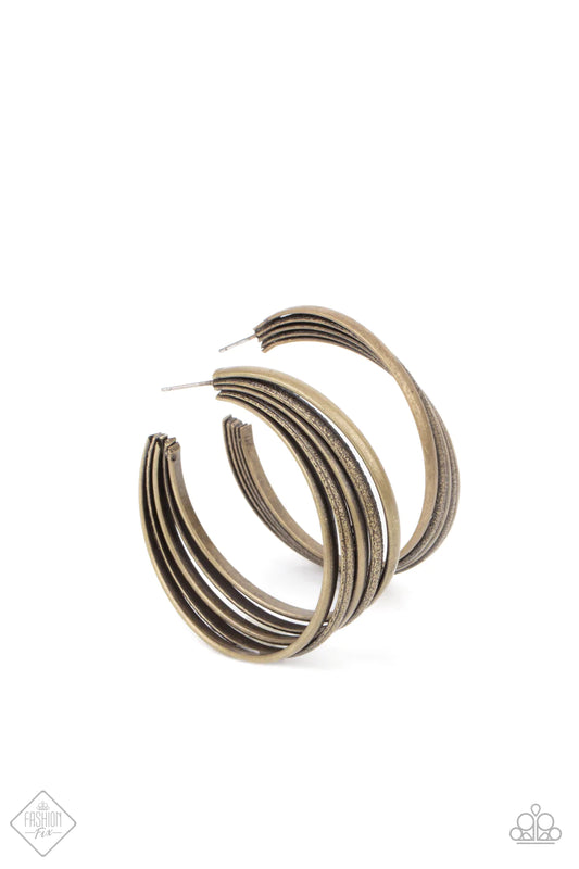 In Sync - Brass Earrings