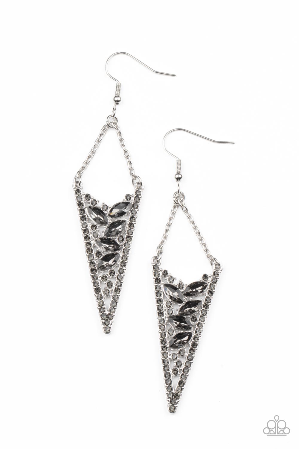 Sharp-Dressed Drama - Silver Earrings