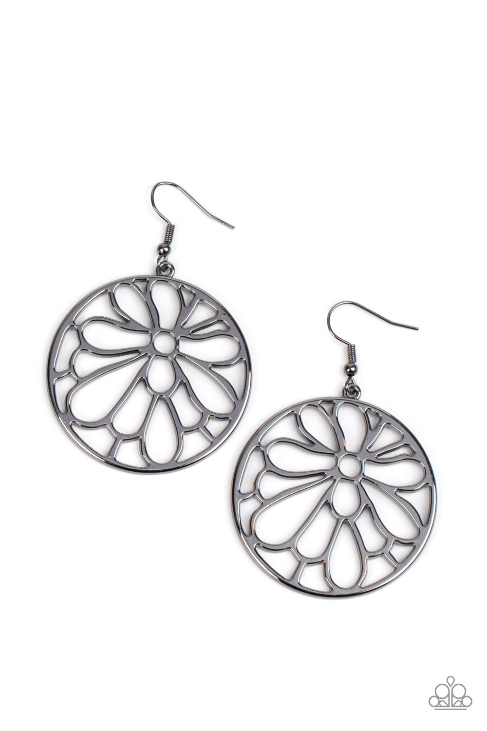 Glowing Glades - Black Earrings