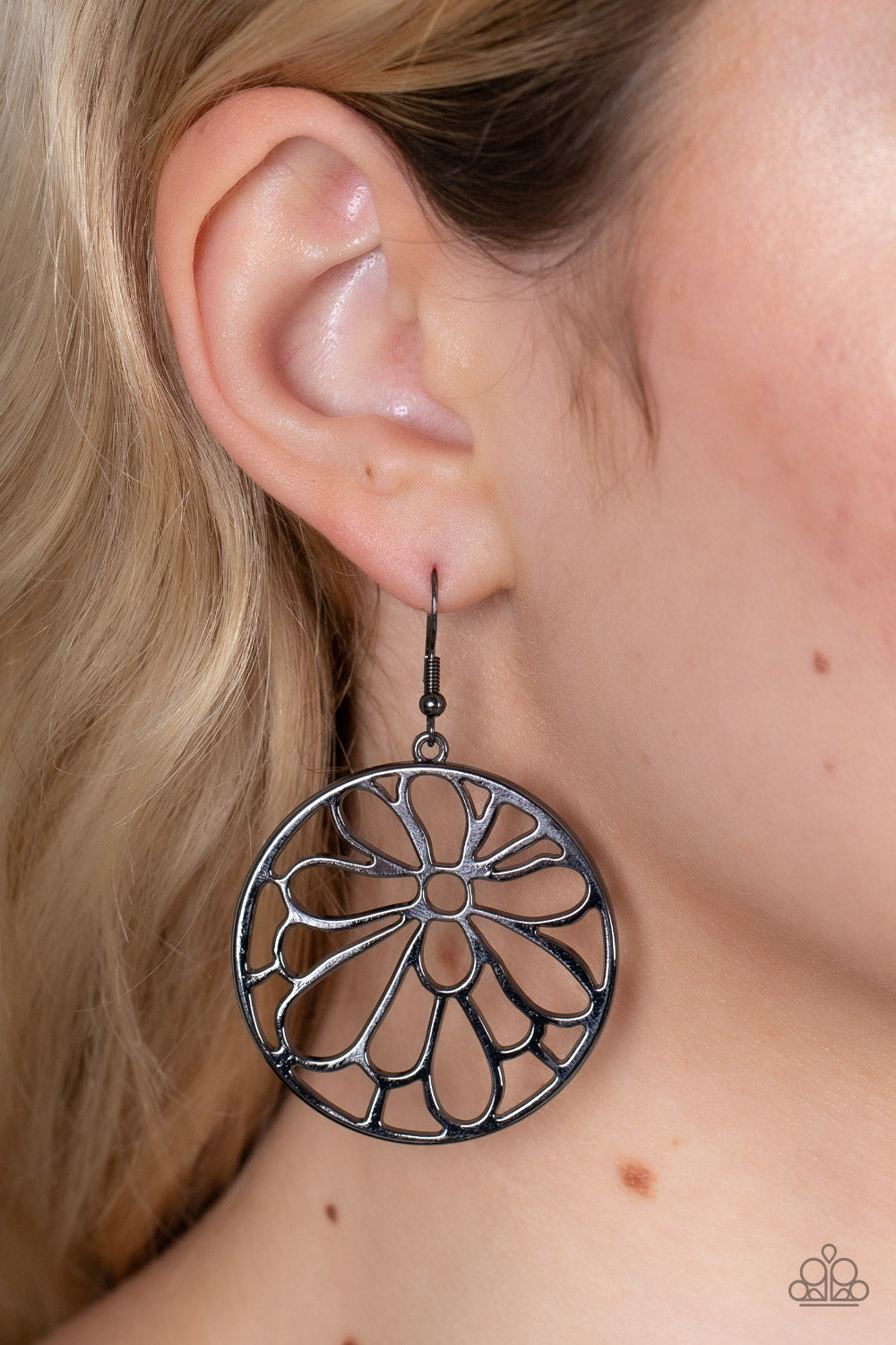 Glowing Glades - Black Earrings