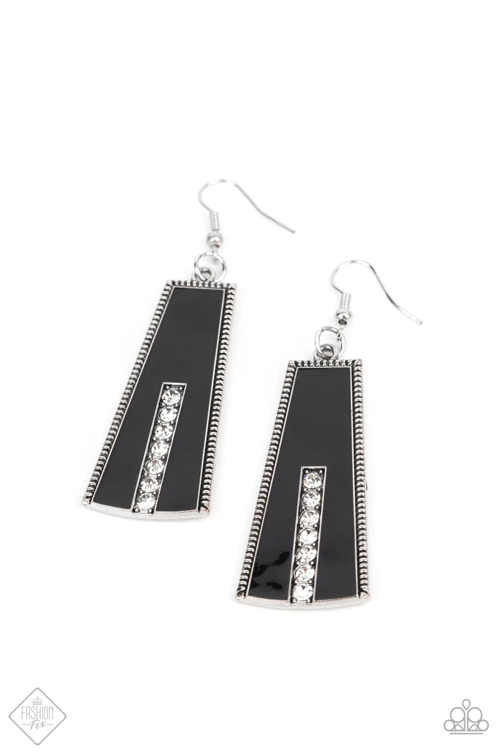Demandingly Deco - Black Earrings