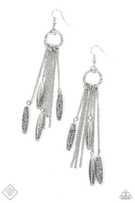 Thrifty Tassel - Silver Earrings