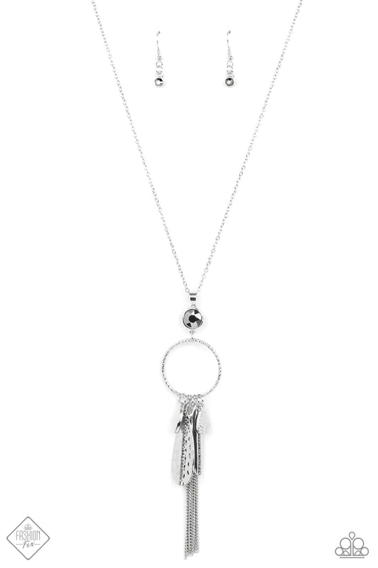 Tastefully Tasseled - Silver Necklace