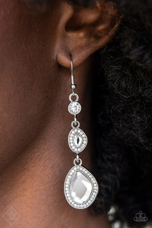 Dripping Self-Confidence - White Earrings