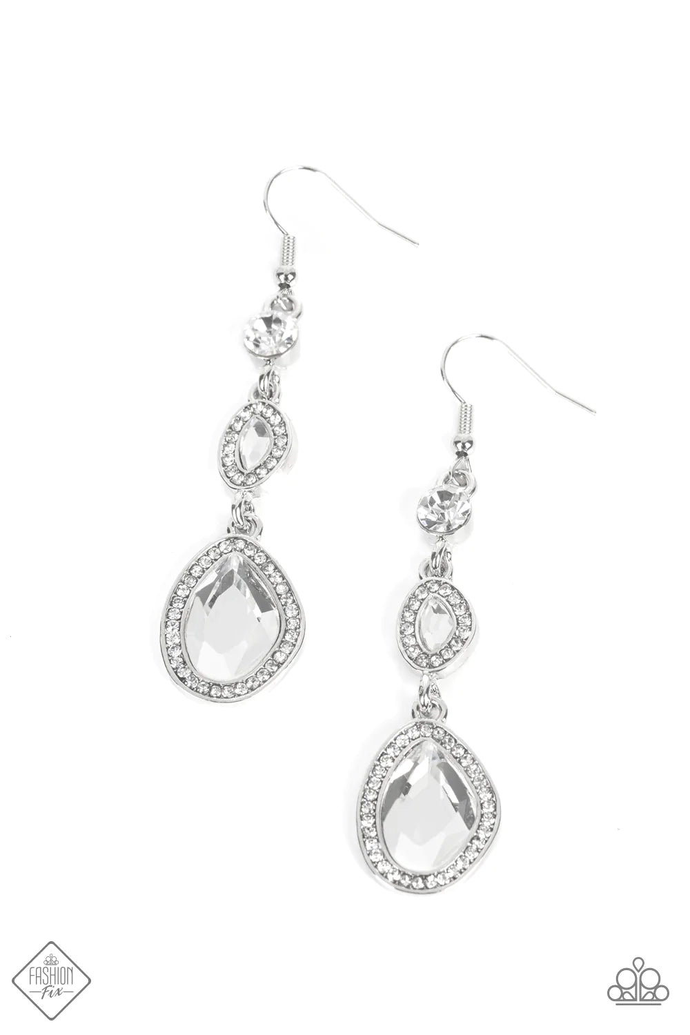 Dripping Self-Confidence - White Earrings
