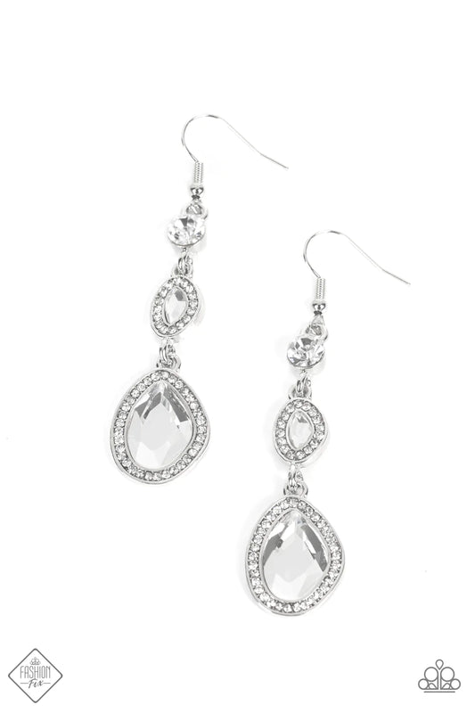 Dripping Self-Confidence - White Earrings