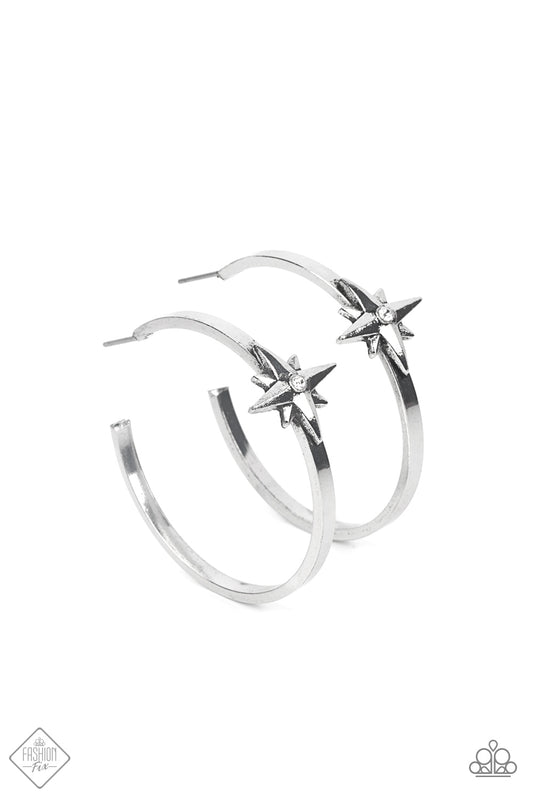 Lone Star Shimmer - White earrings