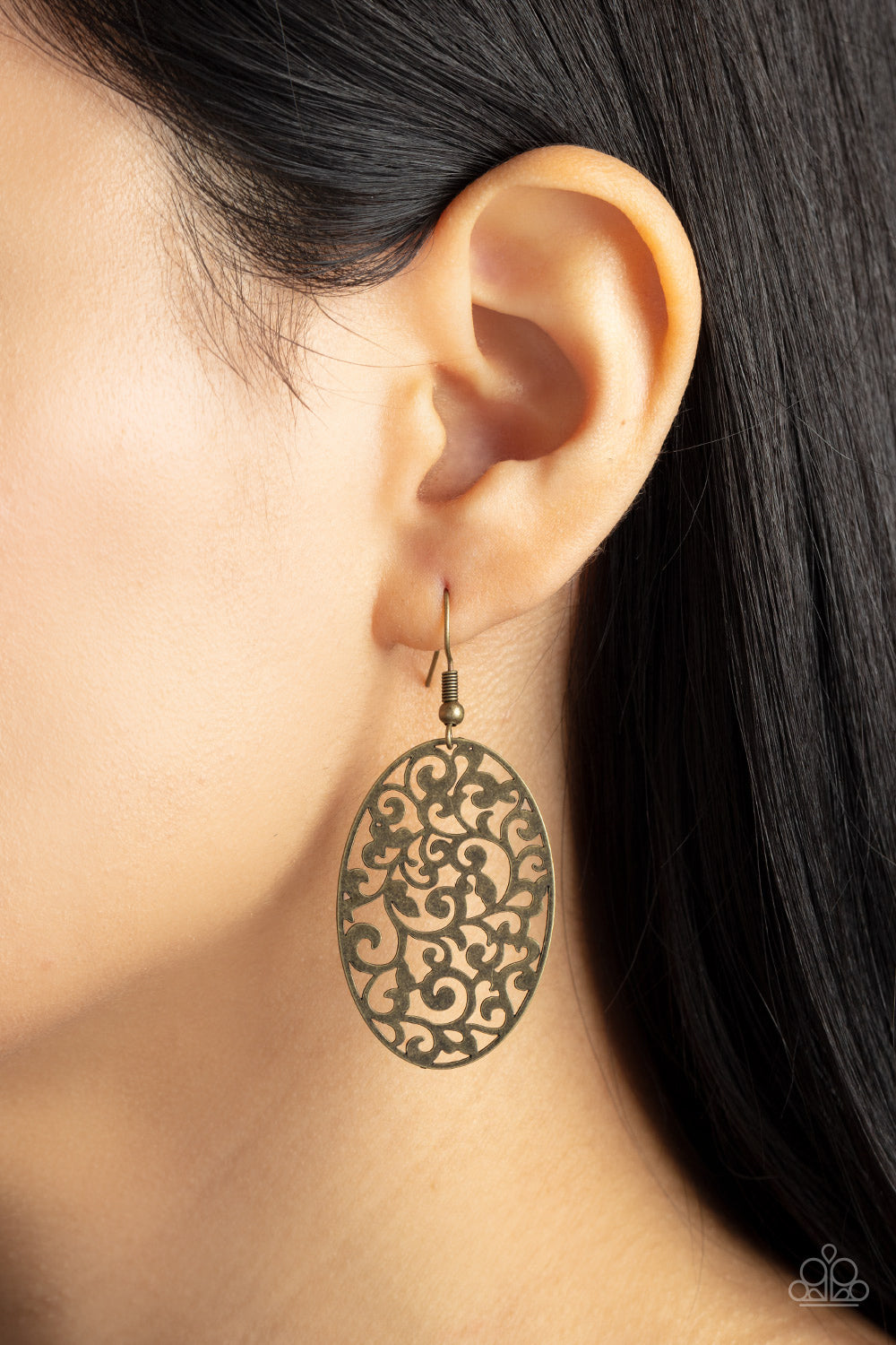 Secret Orchards - Brass Earrings