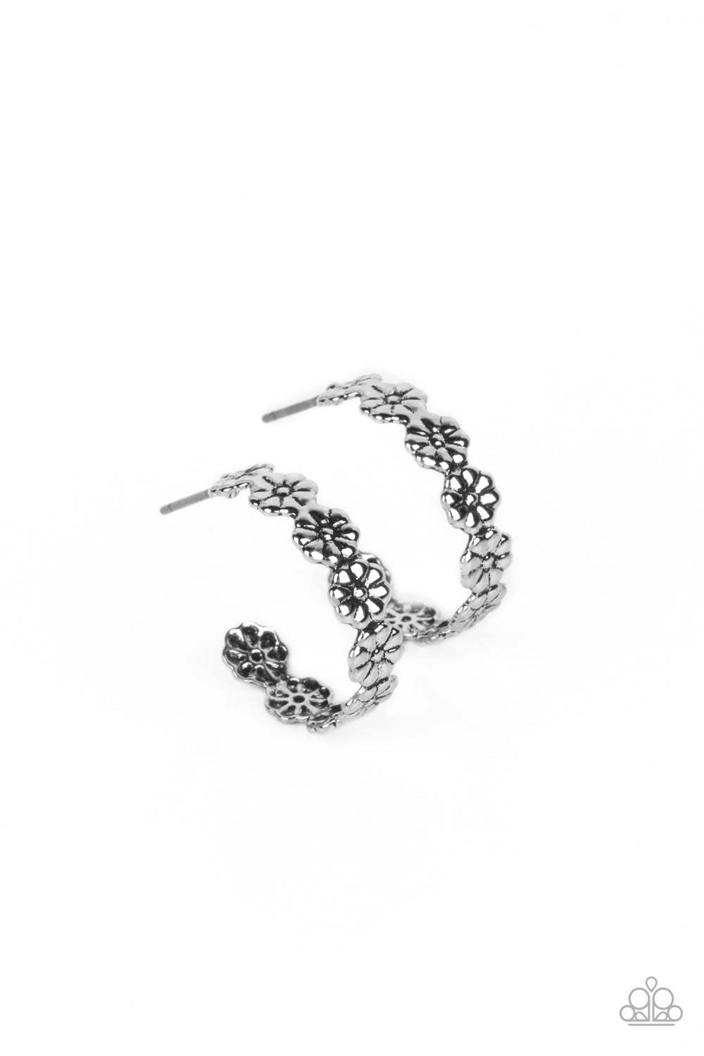 Floral Fad - Silver earrings