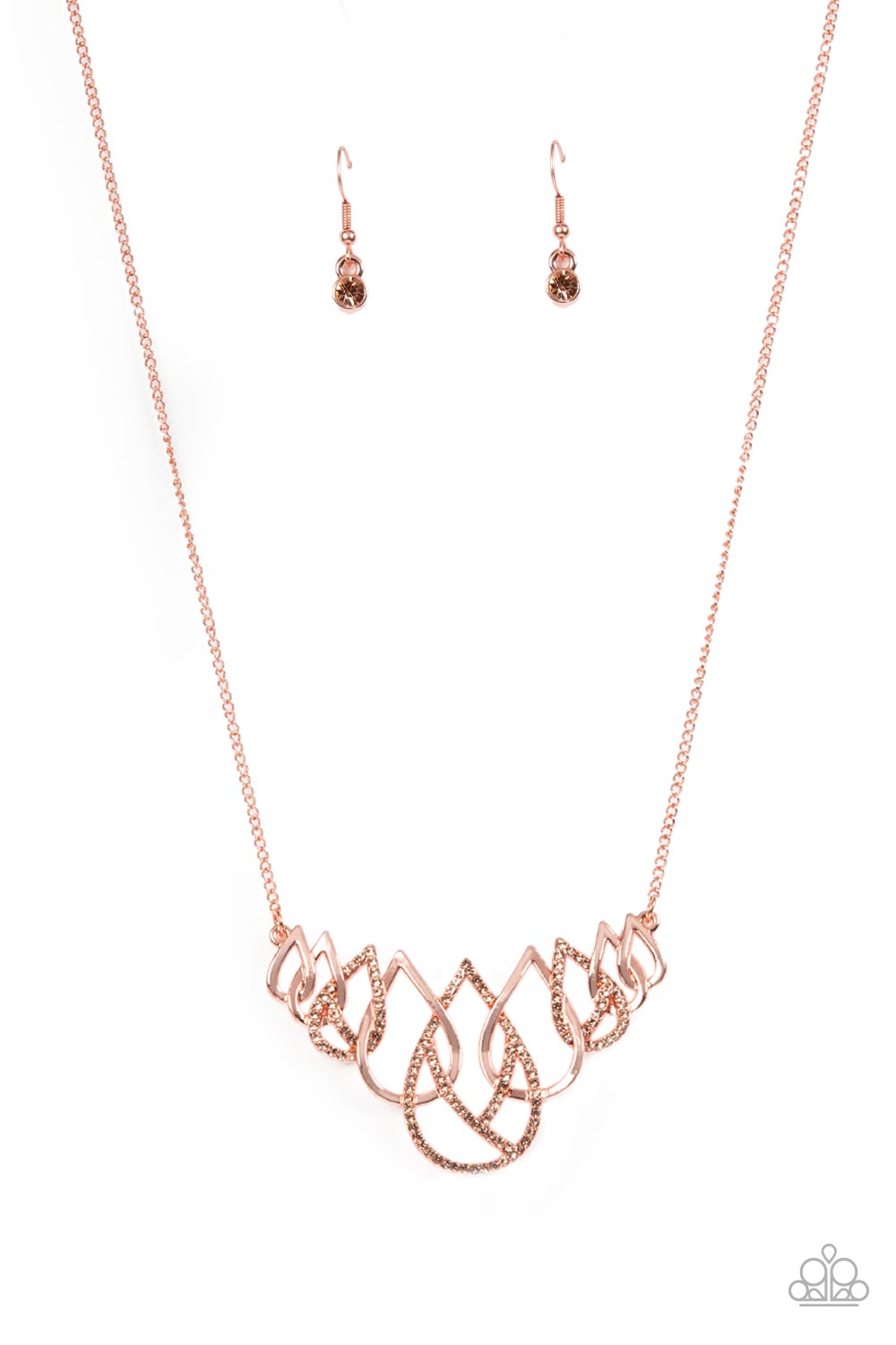 Thunderstruck Teardrops - Copper Necklace