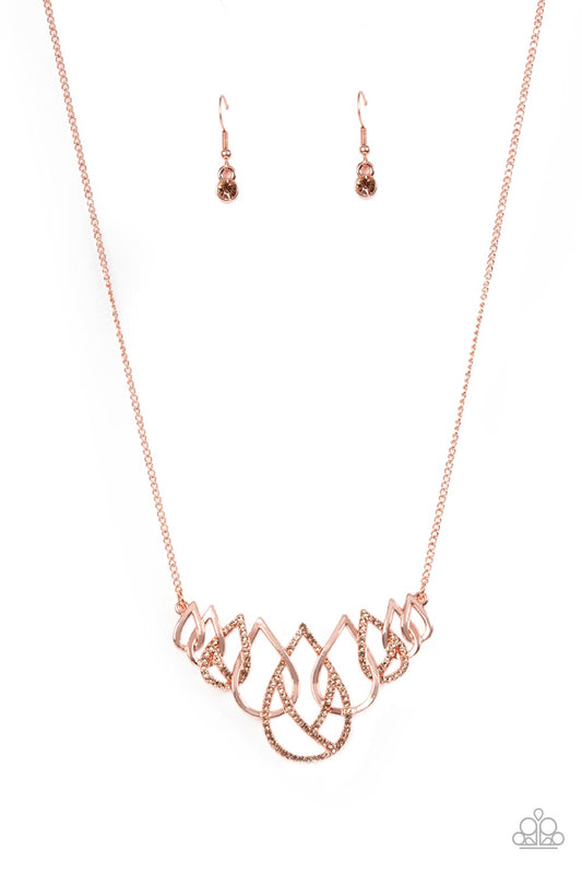 Thunderstruck Teardrops - Copper Necklace