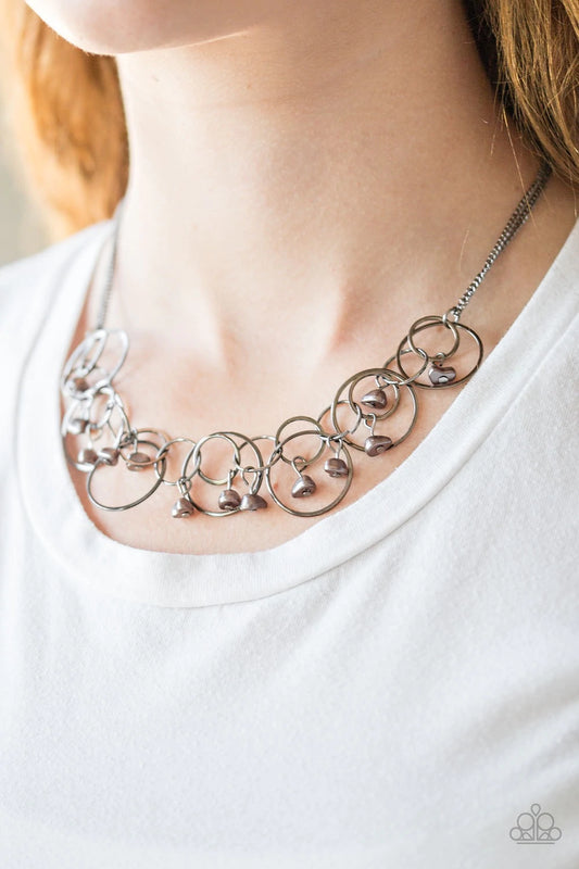 Seafront Scene - Black Necklace