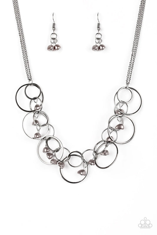 Seafront Scene - Black Necklace